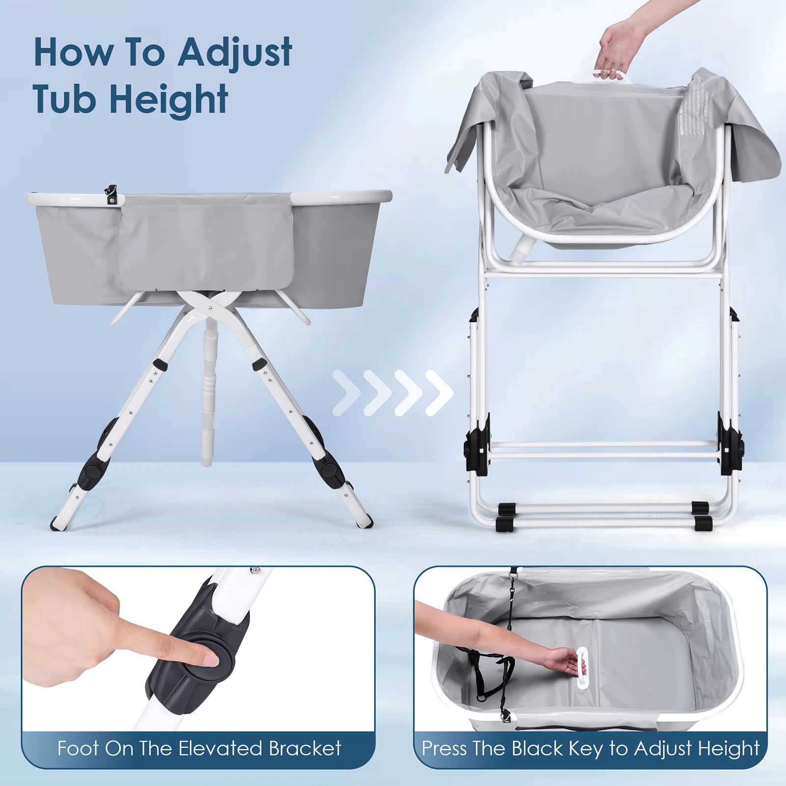 Portable Dog Bathtub with Stand