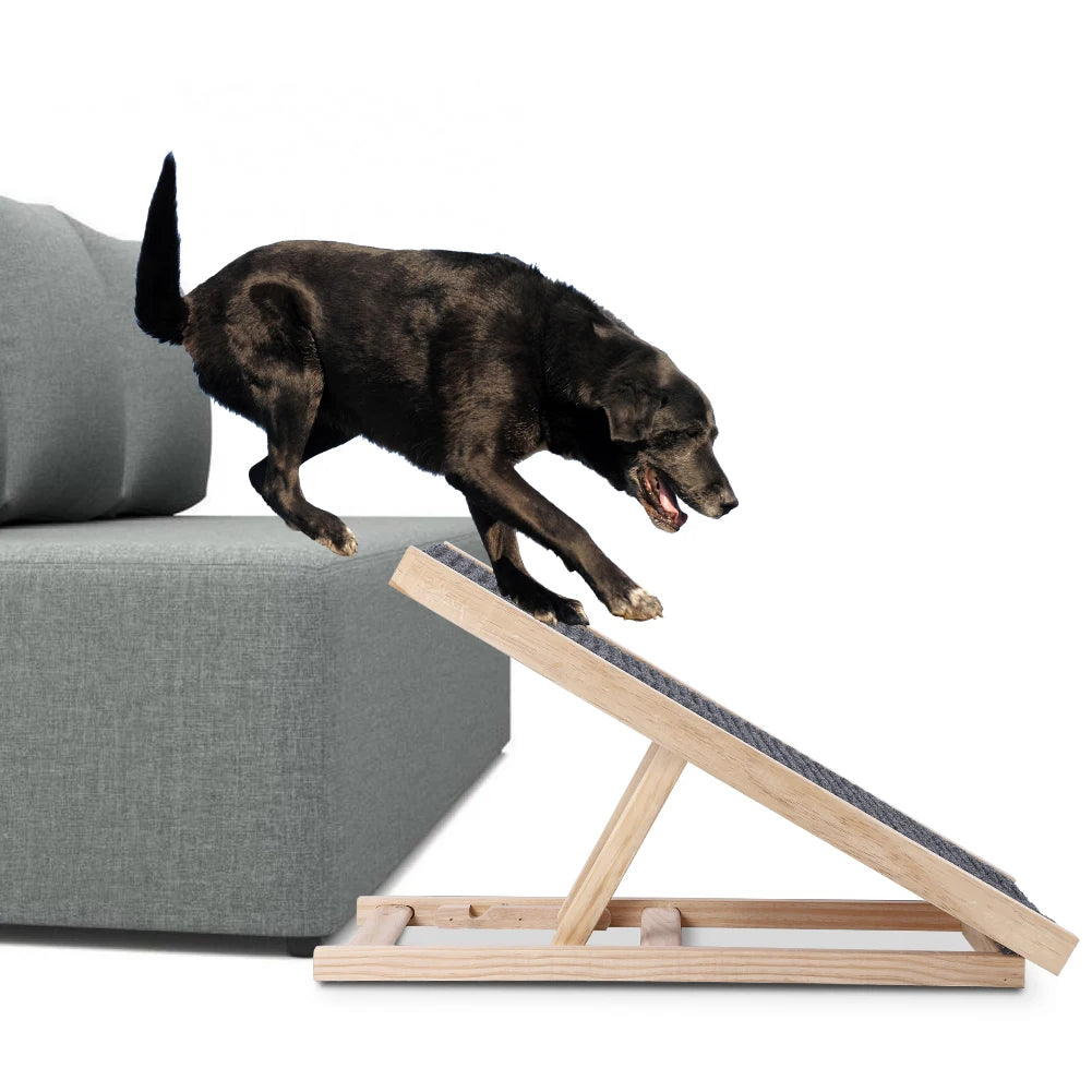 Adjustable, Portable Wooden Dog Ramp