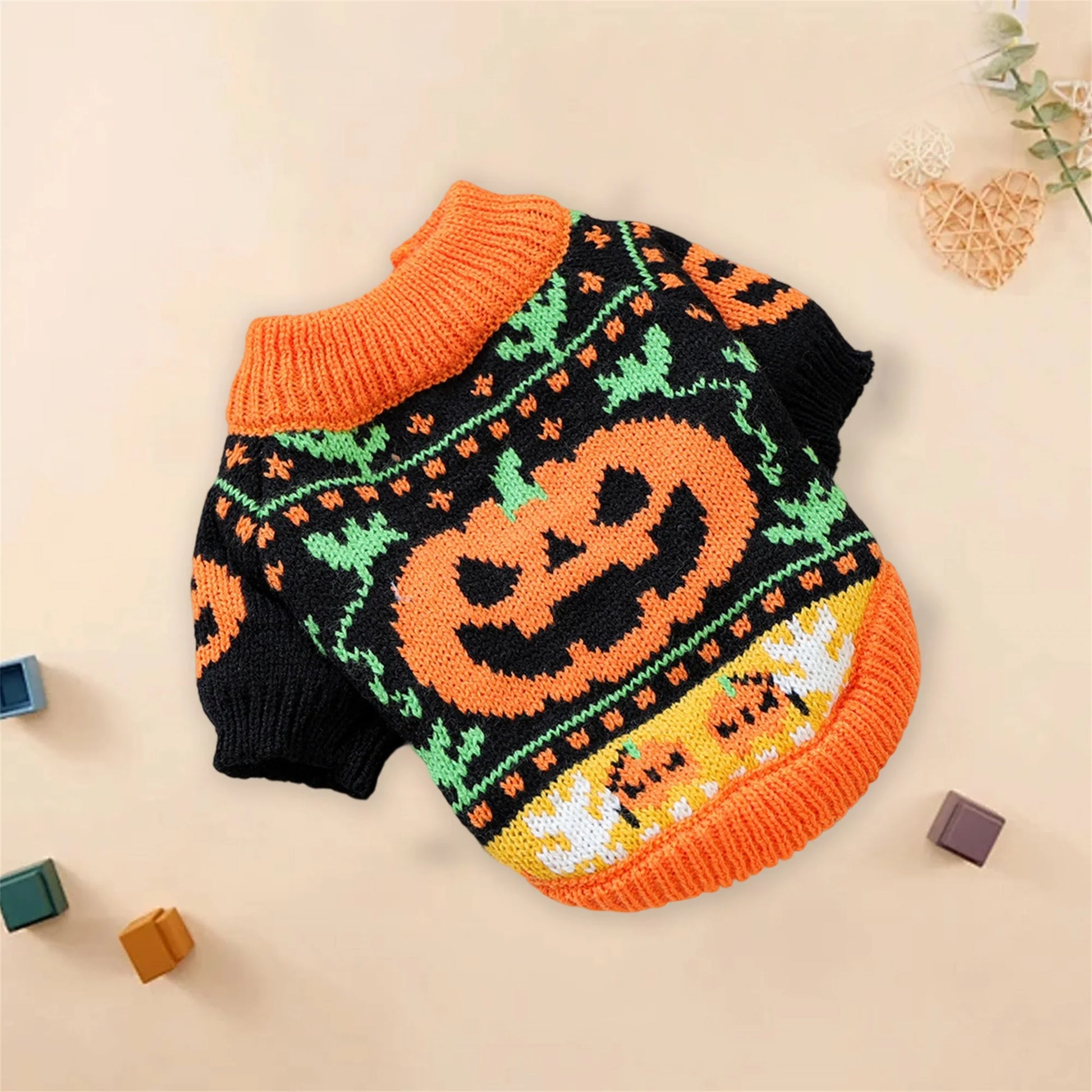 Pumpkin Knitted Sweater