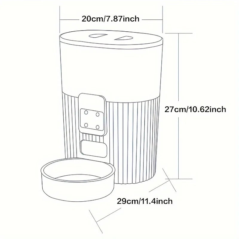 Automatic pet food dispenser w/remote