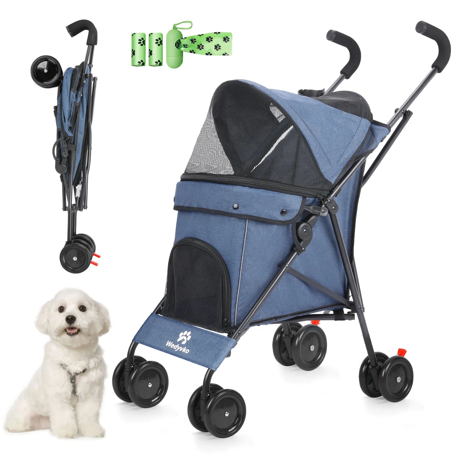 Pet Dog Stroller with Brakes