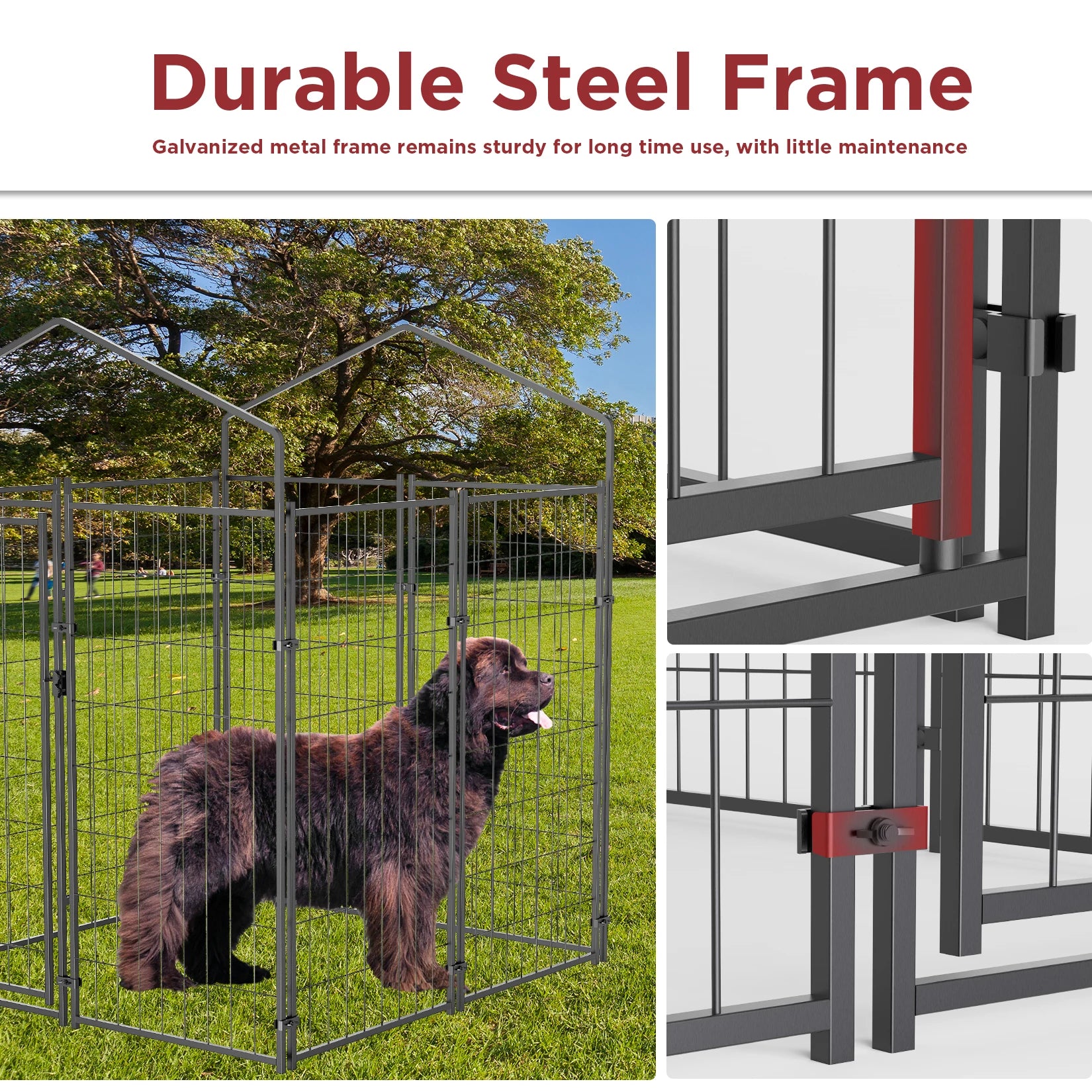 Large Dog Kennel with UV Protection