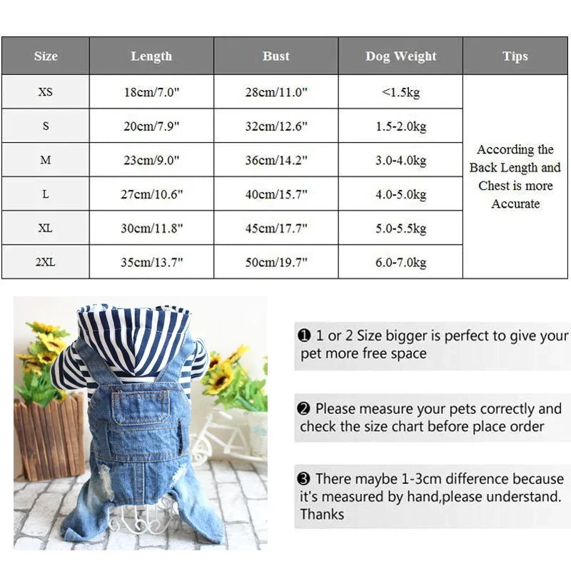 Pet Denim Jumpsuit