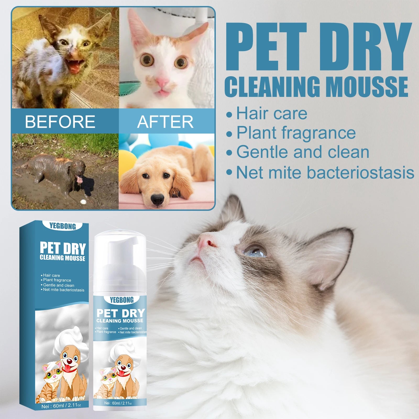Pet Deodorizing Shampoo Waterless Body Wash