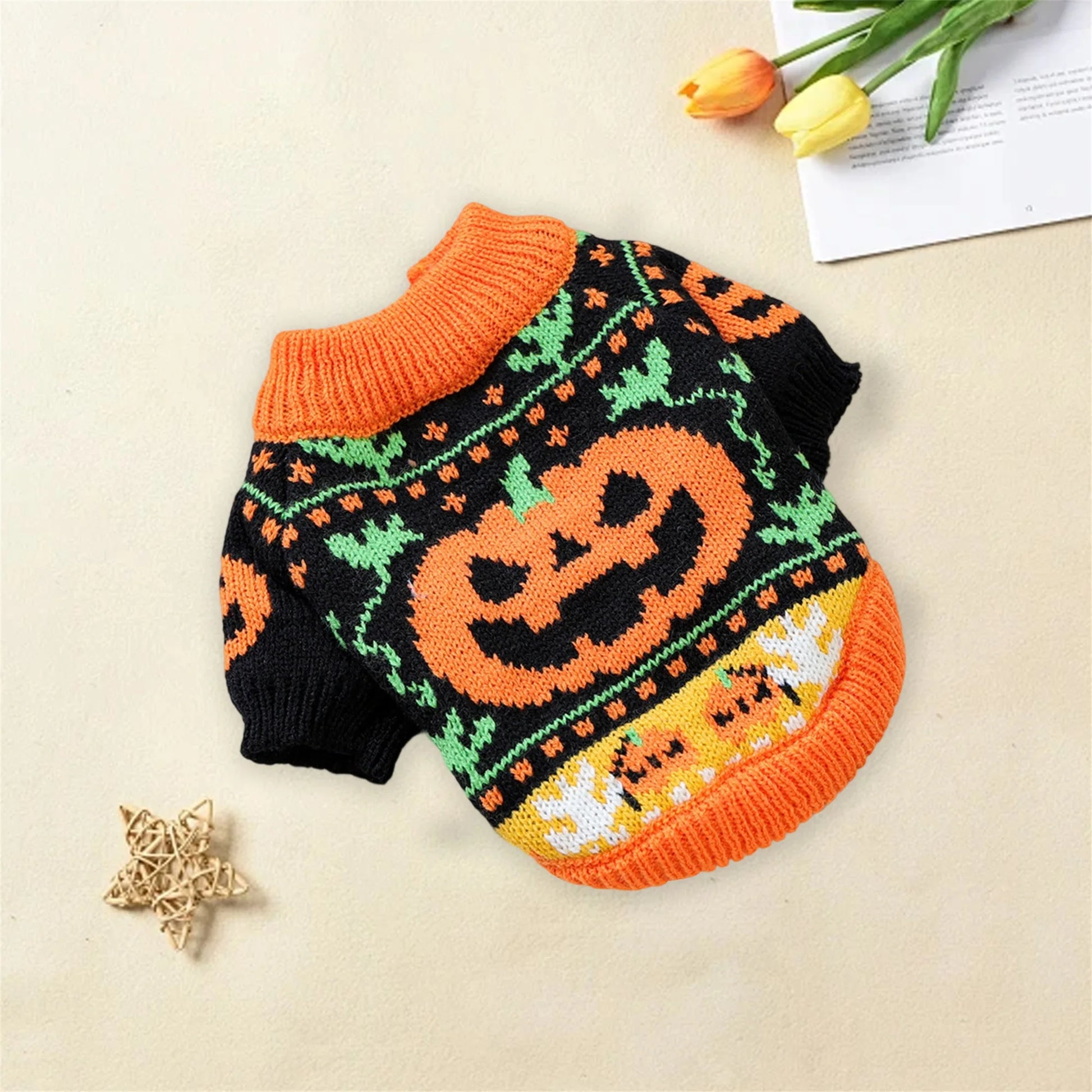 Pumpkin Knitted Sweater