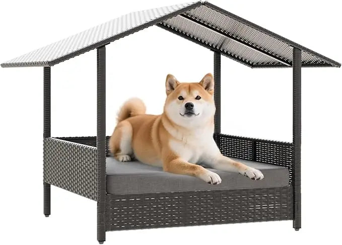 Wicker Dog Bed House