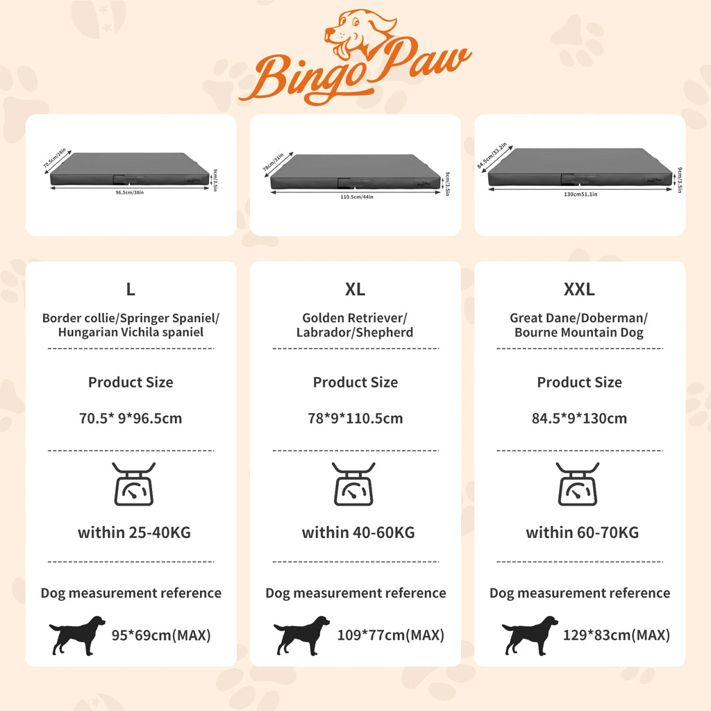 Foldable Pet Bed with Microfiber Leather Cover