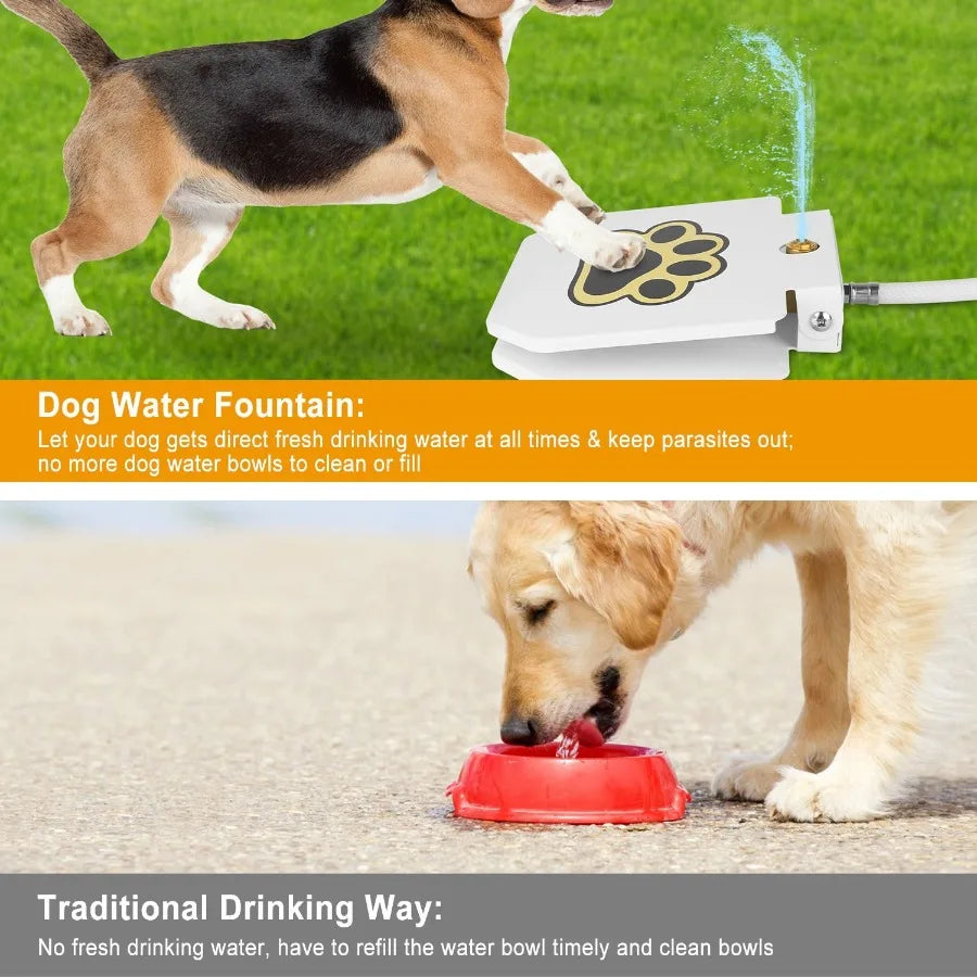 Dog Water Fountain Outdoor Dispenser