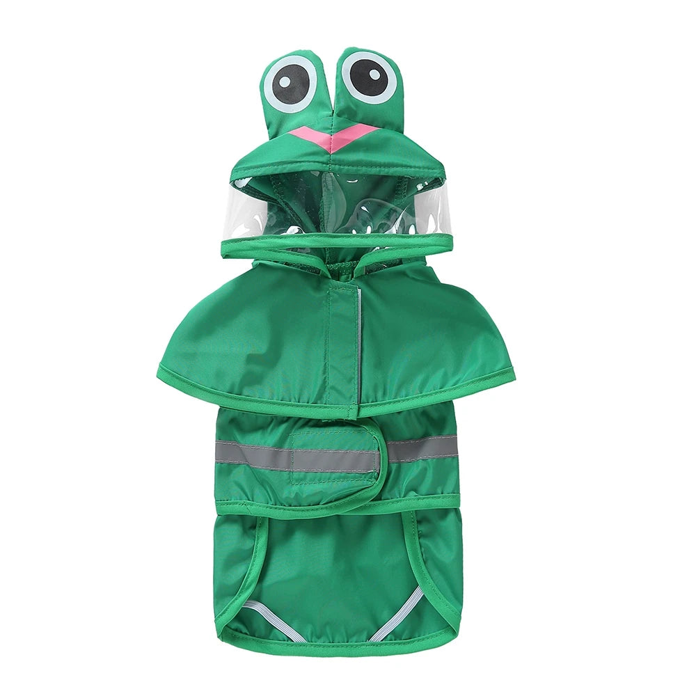 Fashionable Reflective Dog Raincoat