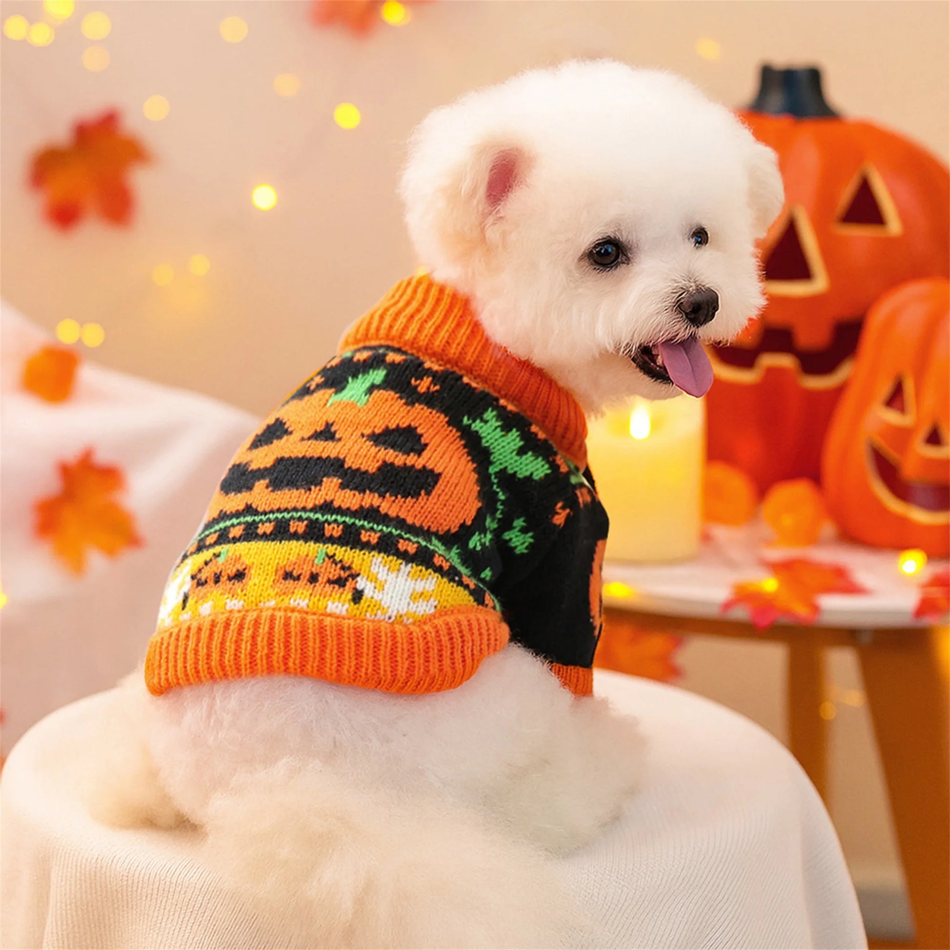 Pumpkin Knitted Sweater