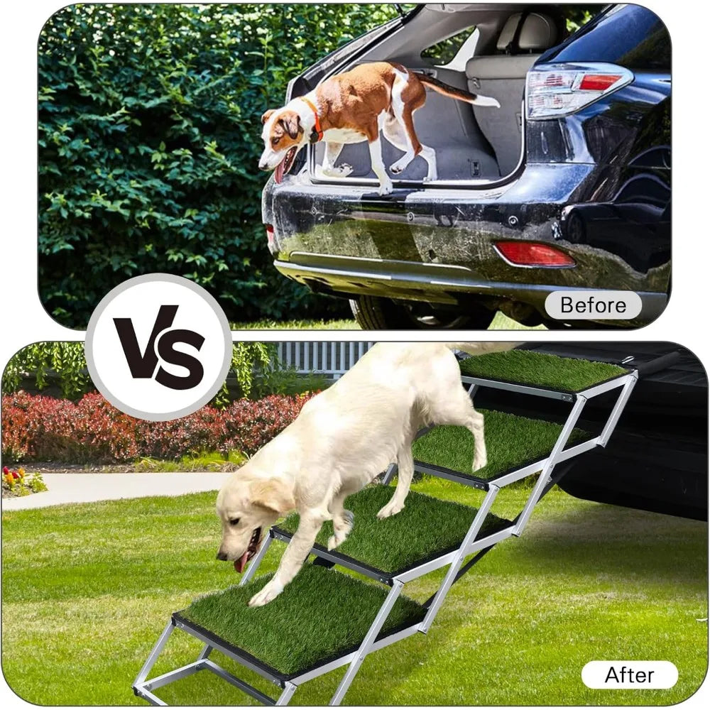 Dog Ramp for Car, Extra Wide Steps
