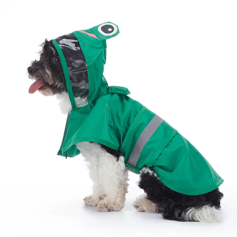 Fashionable Reflective Dog Raincoat
