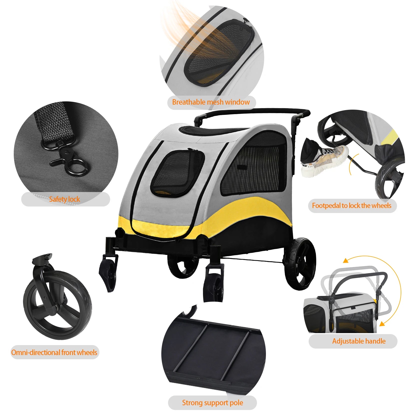 Heavy Duty Large Dog Stroller