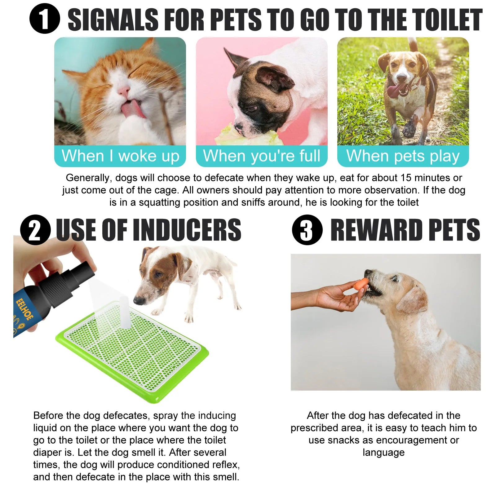 Dog Cat Training Defecation Inducer Spray