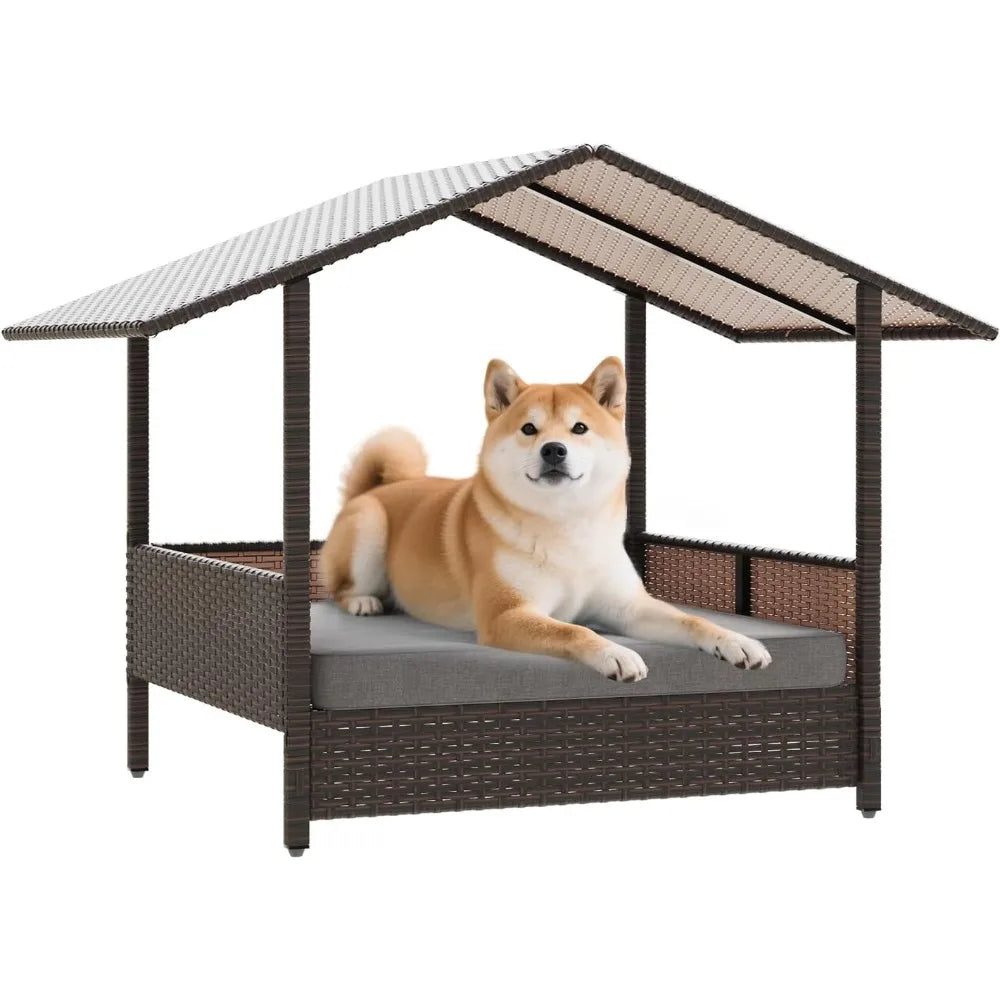Wicker Dog Bed House