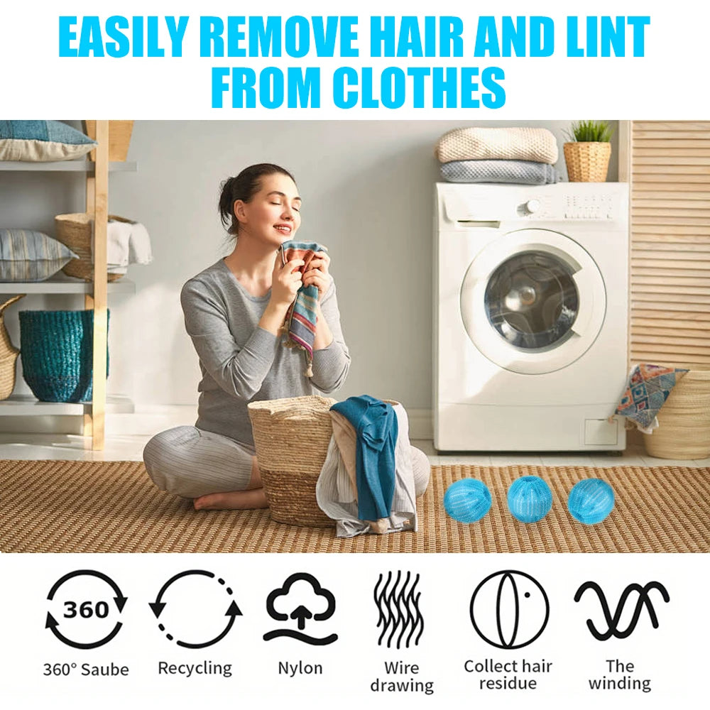 Washing Machine Fur Collector 12pcs   
Laundry Ball Fur Collection Cleaning Balls
