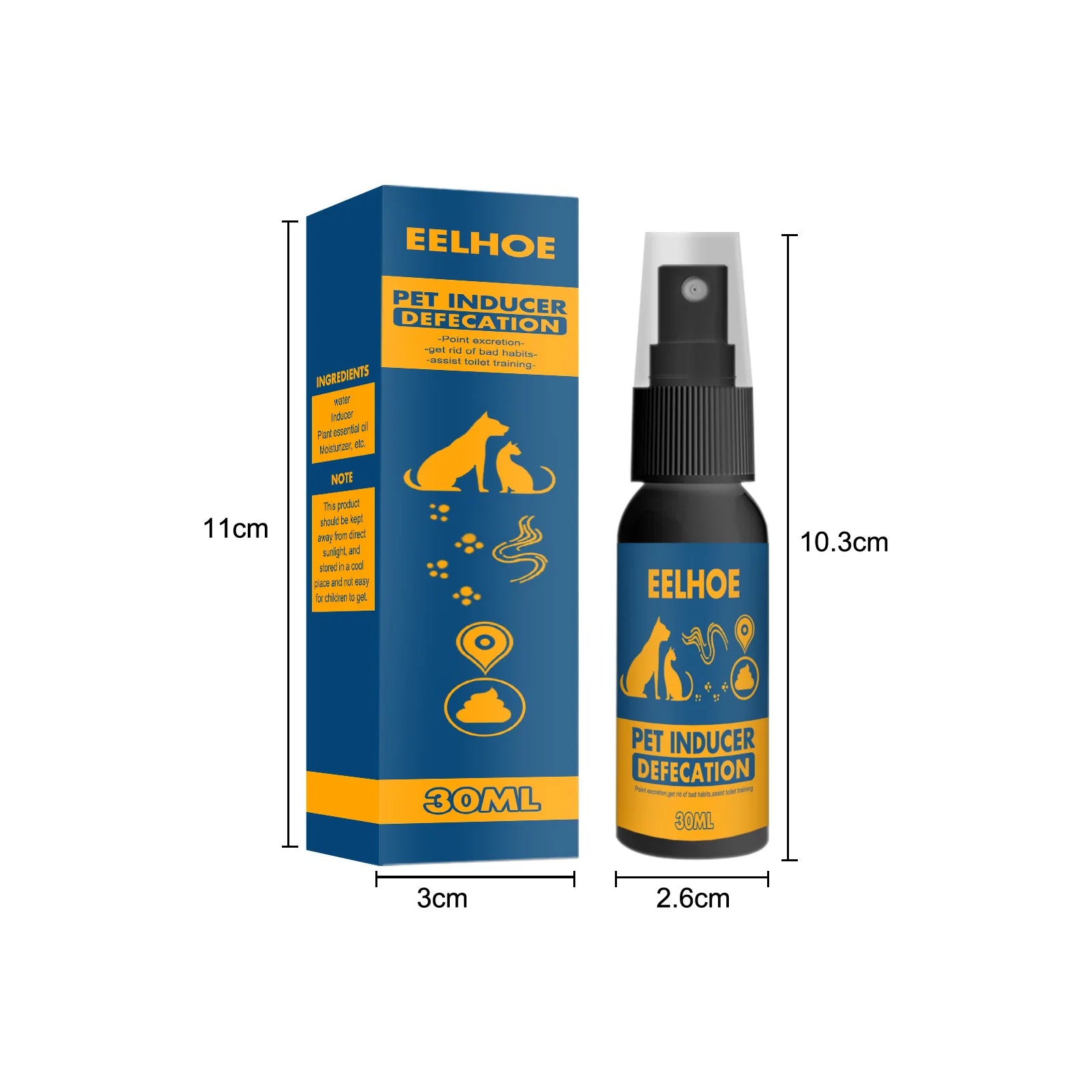 Dog Cat Training Defecation Inducer Spray