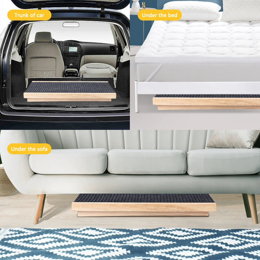Adjustable, Portable Wooden Dog Ramp