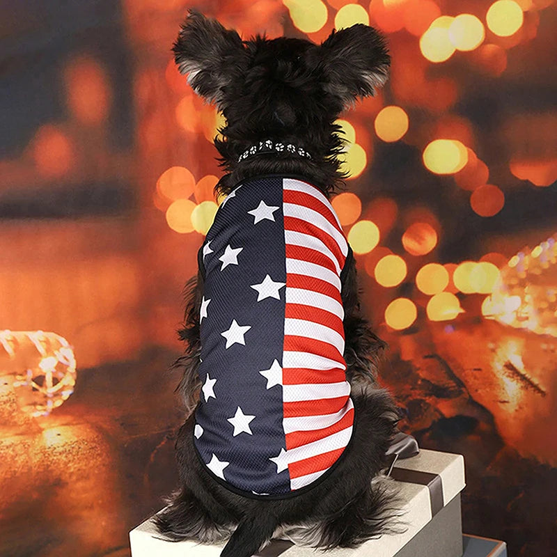 American Flag Dog Bandana Scarf Set