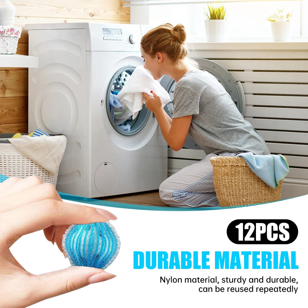 Washing Machine Fur Collector 12pcs   
Laundry Ball Fur Collection Cleaning Balls